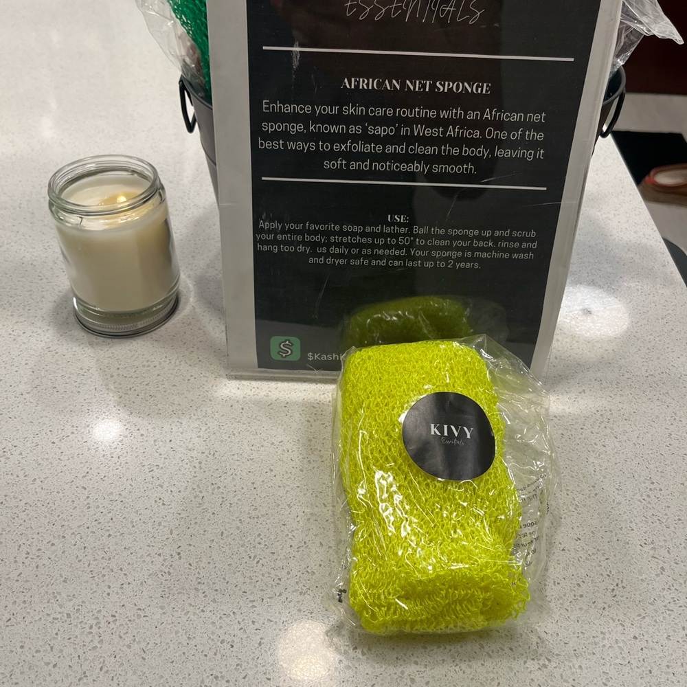 Kivy Lime Green African Net Sponge